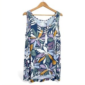 NWT Nicole Miller Floral Tank Top